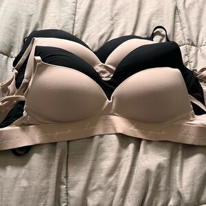 PINK Wear Everywhere beige wireless push-up bra 34B